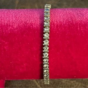 T.A. Jewelry Tennis bracelet, 925 sterling silver and cubic zirconias